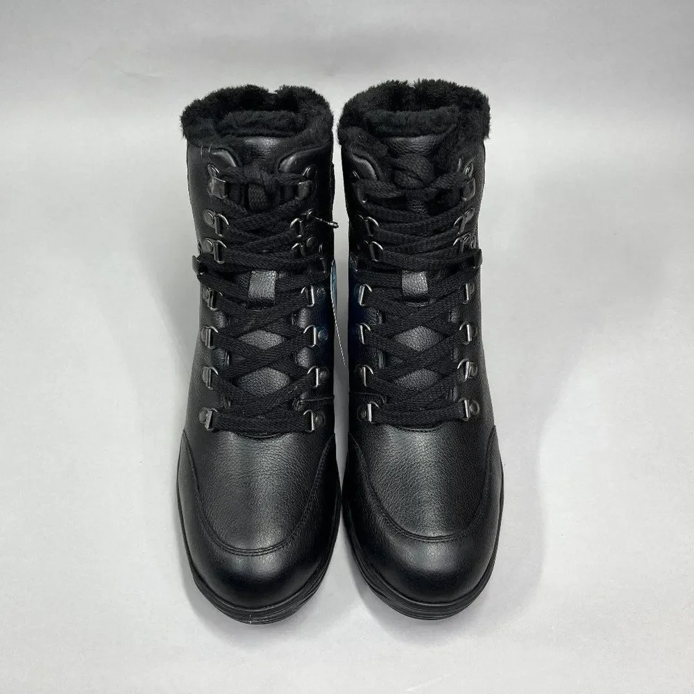 Tundra Lucania Boots Women's‎ Size 10 Black Leather Waterproof Lace Up Combat